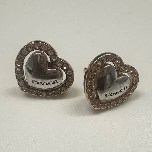Coach Heart Earrings - Picture 1 of 2